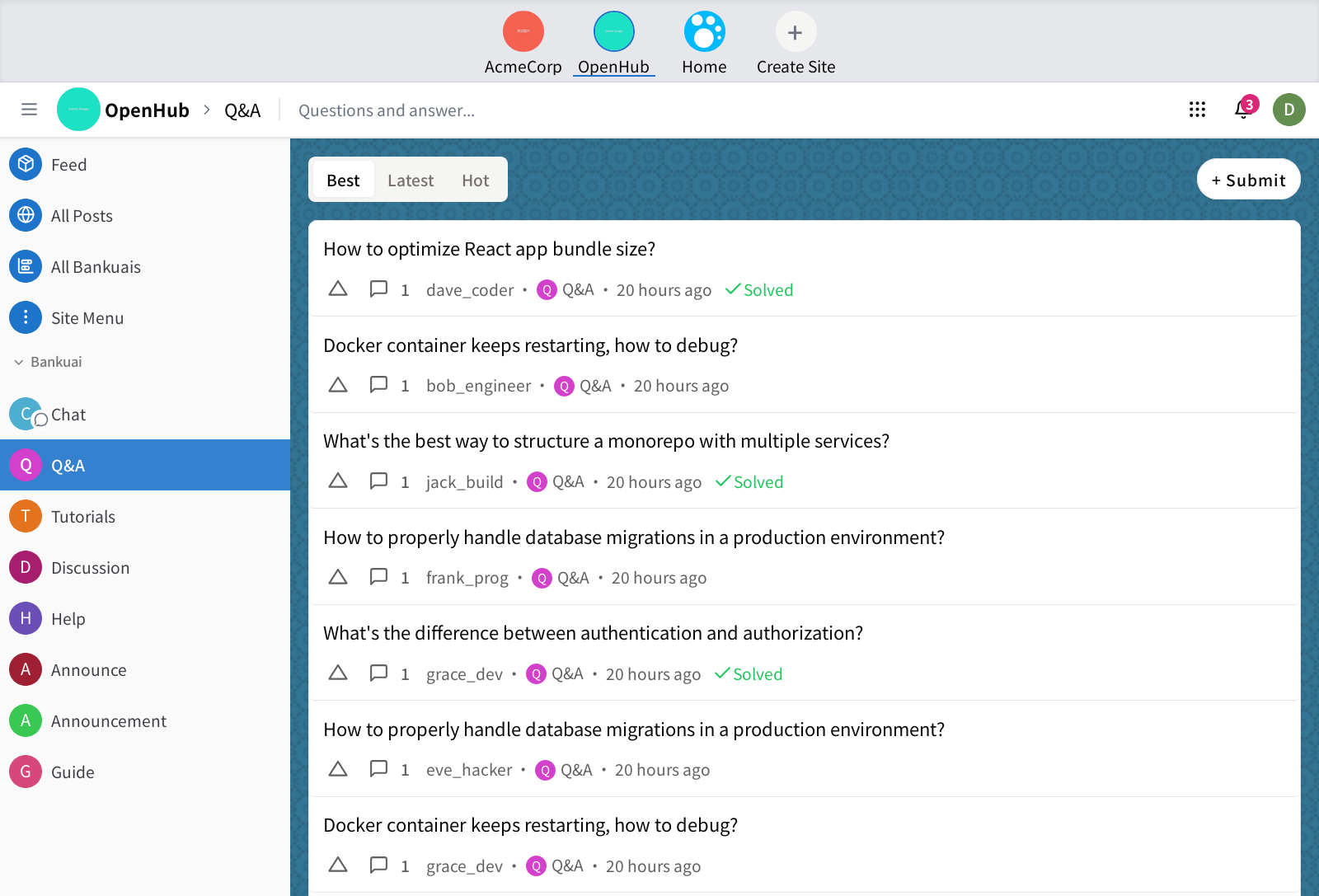 BakLab Platform Screenshot